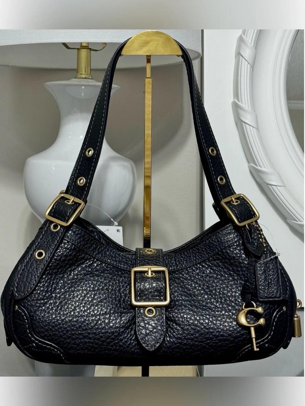 COACH Drifter Shoulder Bag 31, BLACK